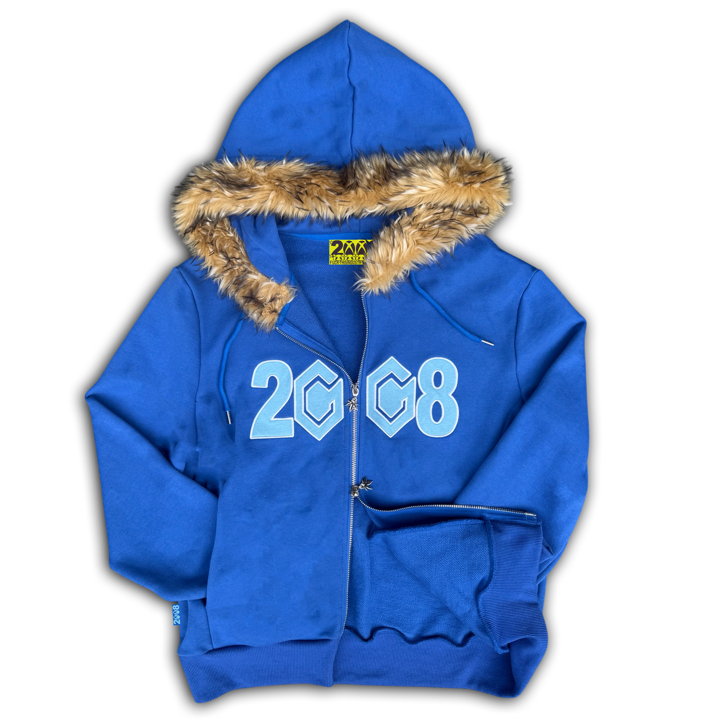 *8CUBE* FUR ZIP-UP (BLUE)