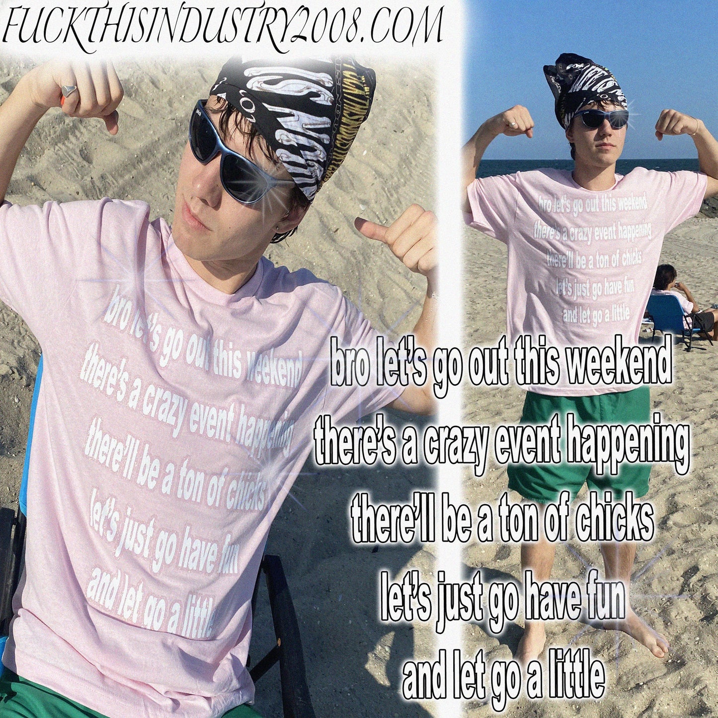 bro lets go out *PINK/GLITTER* (shirt)