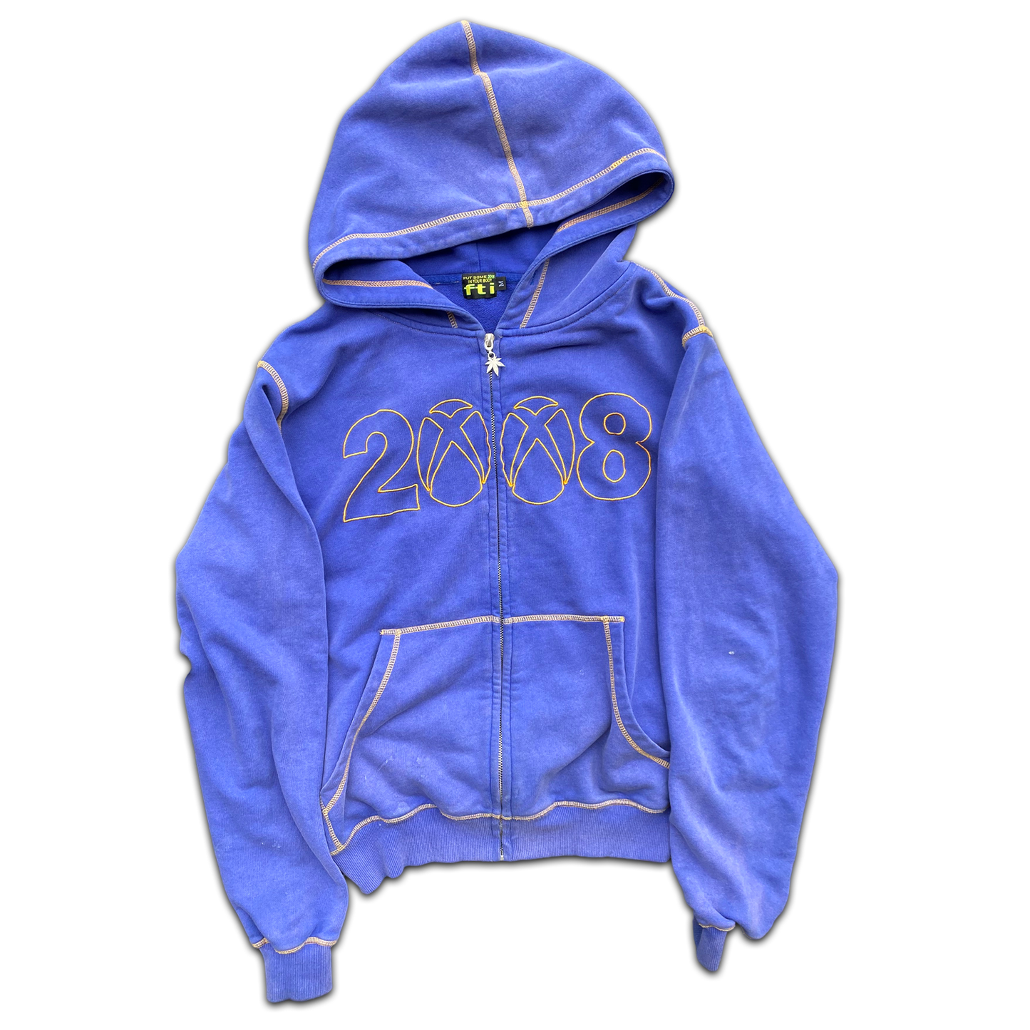 *8BOX*ZIP UP HOODIE(blue/orange)