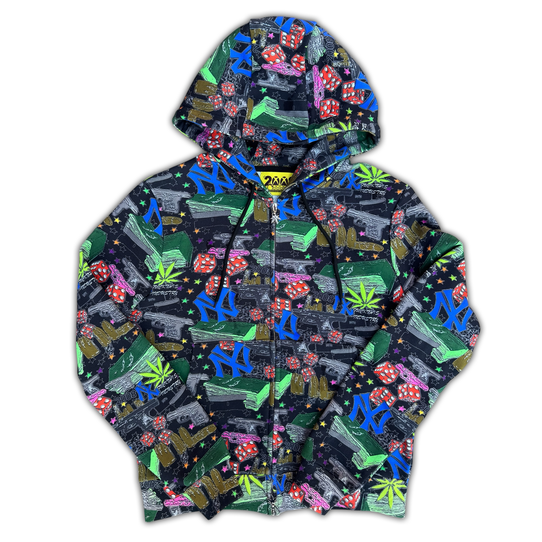 トップス fuckthisindustry fti zip hoodie FTI* NY ZIP UP HOODIE (BLACK) – FUCKTHISINDUSTRY2008