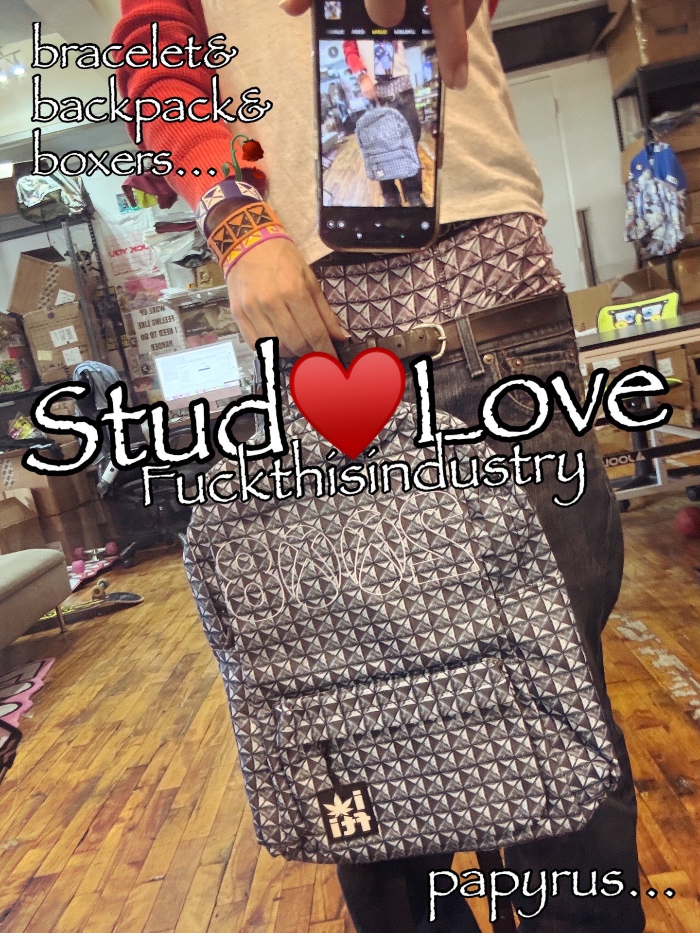 STUD BOXER (2 PACK) (black)