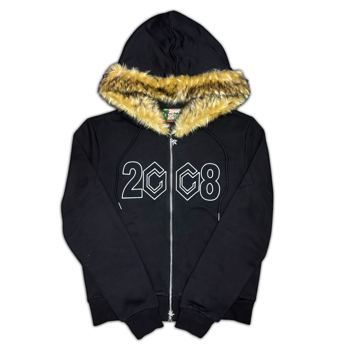 *8CUBE* FUR ZIP-UP (BLACK)