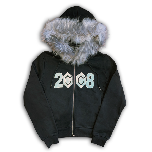 8CUBE* FUR ZIP-UP (BLACK) – FUCKTHISINDUSTRY2008