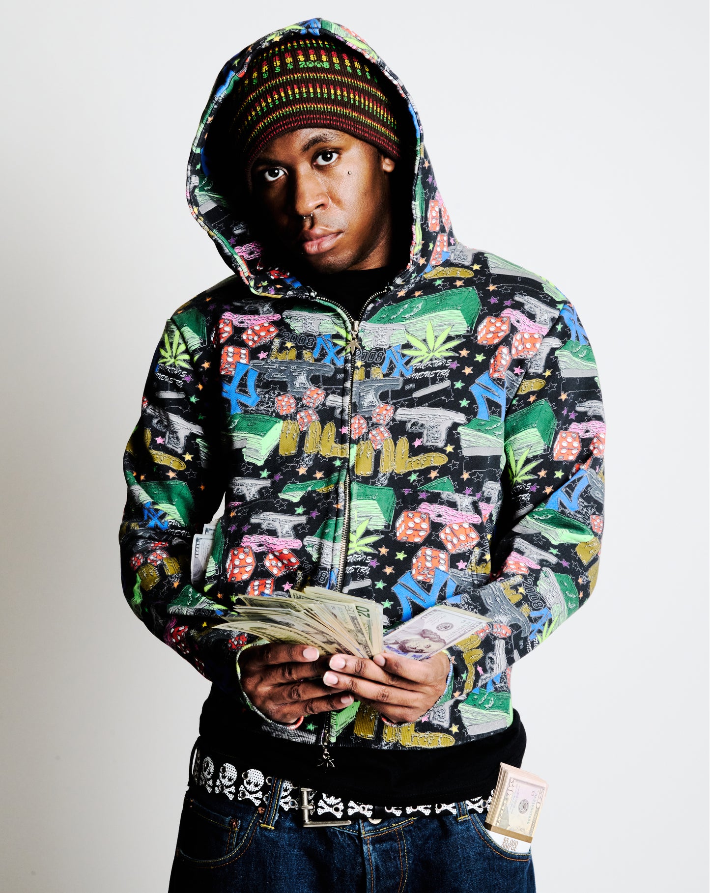 *FTI* NY ZIP UP HOODIE (BLACK)