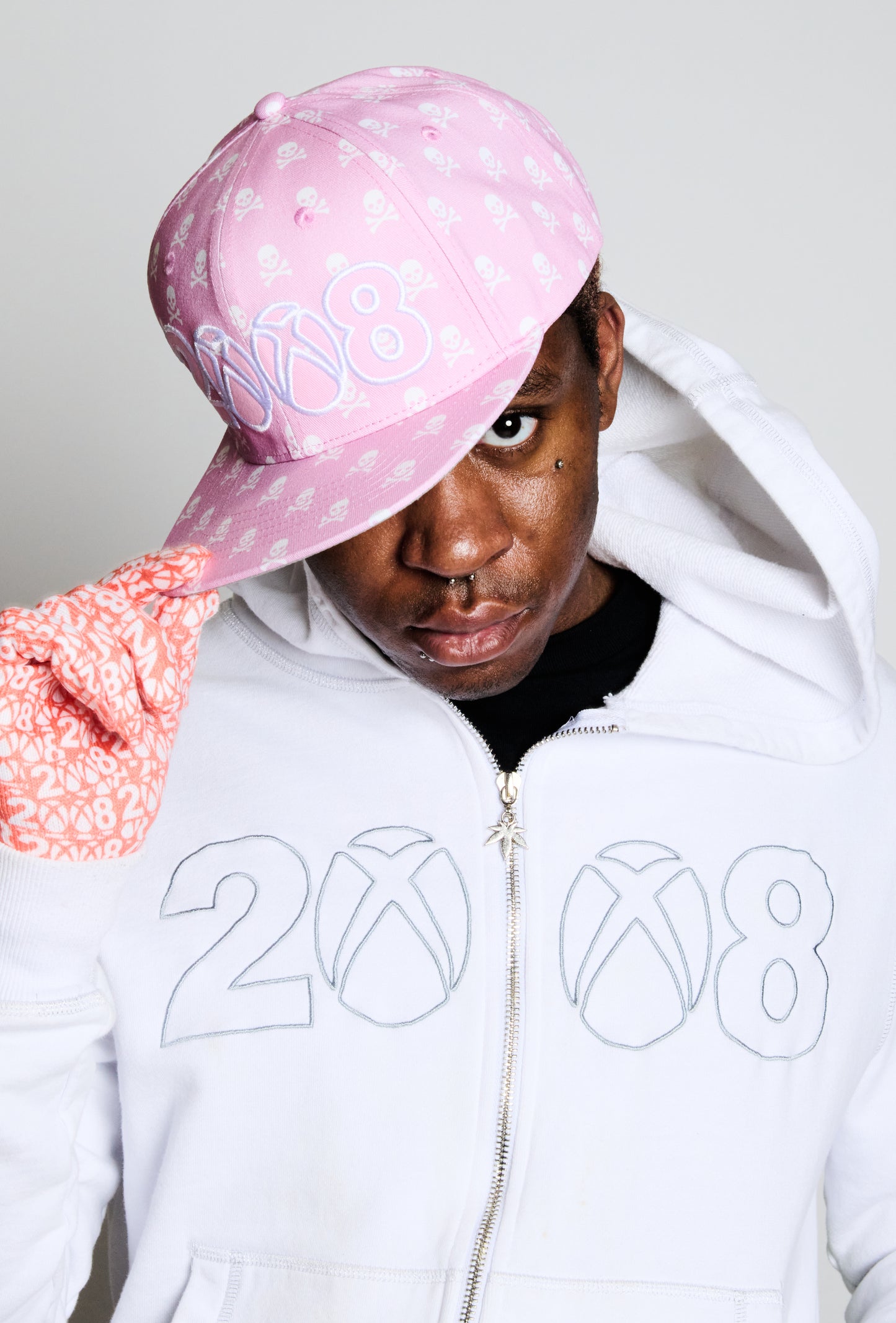 *8BOX* SKULLZ (HAT) PINK