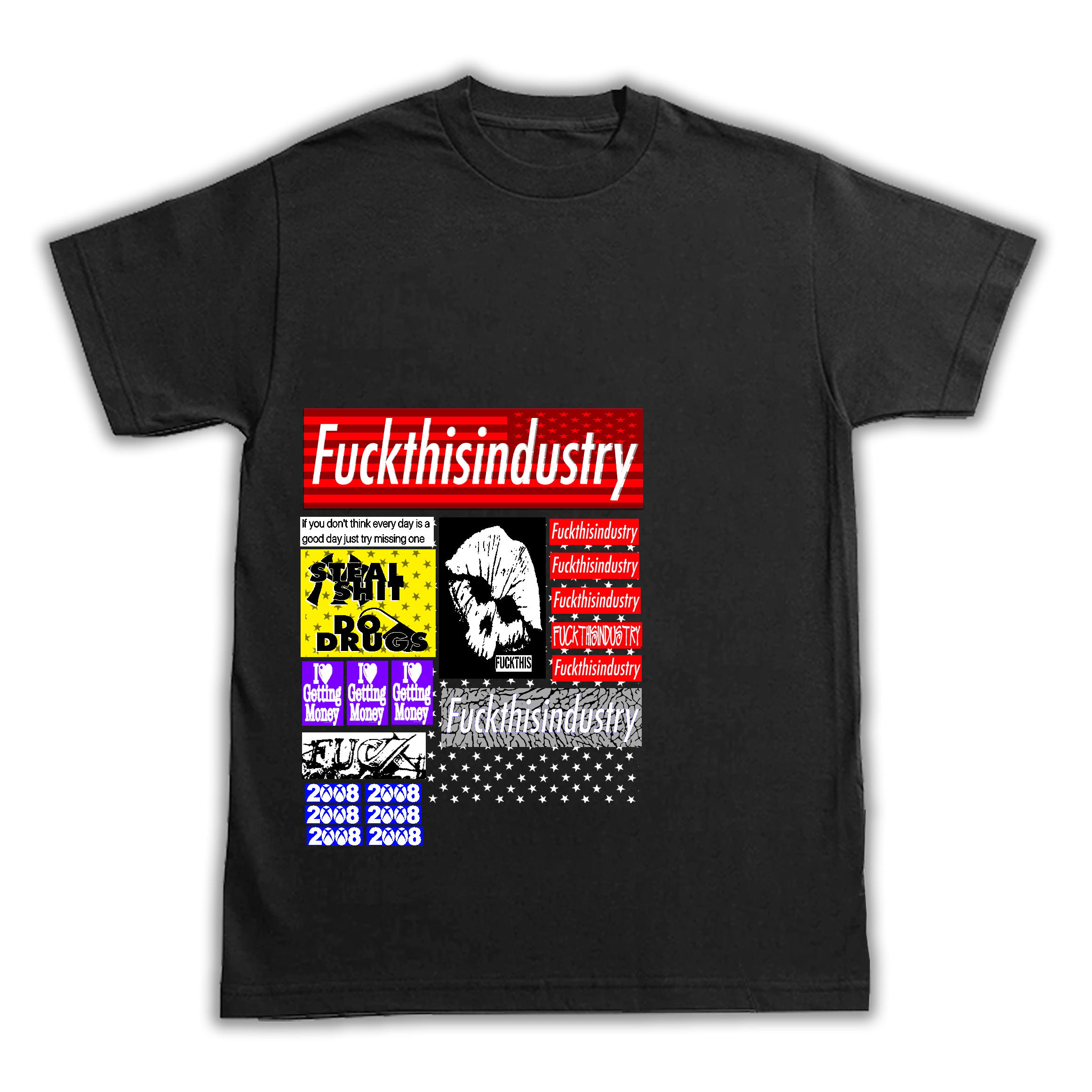 fuckthisindustry fti lil london ネクタイtシャツ