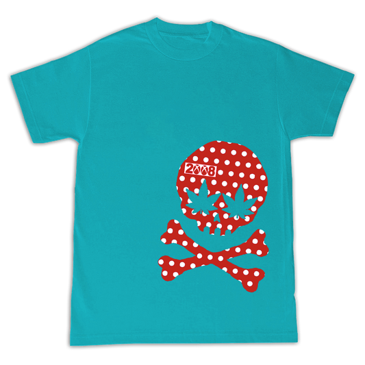 POLKAWEEDSKULL (SHIRT) TEAL
