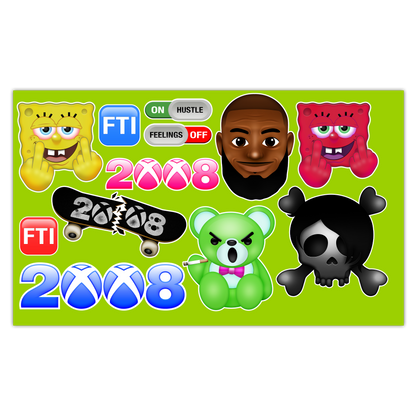 *EMOJI* GLITTER (STICKER SHEET)