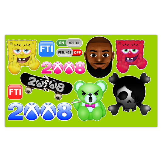 *EMOJI* GLITTER (STICKER SHEET)