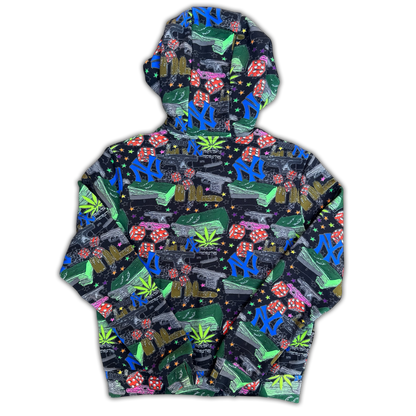 *FTI* NY ZIP UP HOODIE (BLACK)