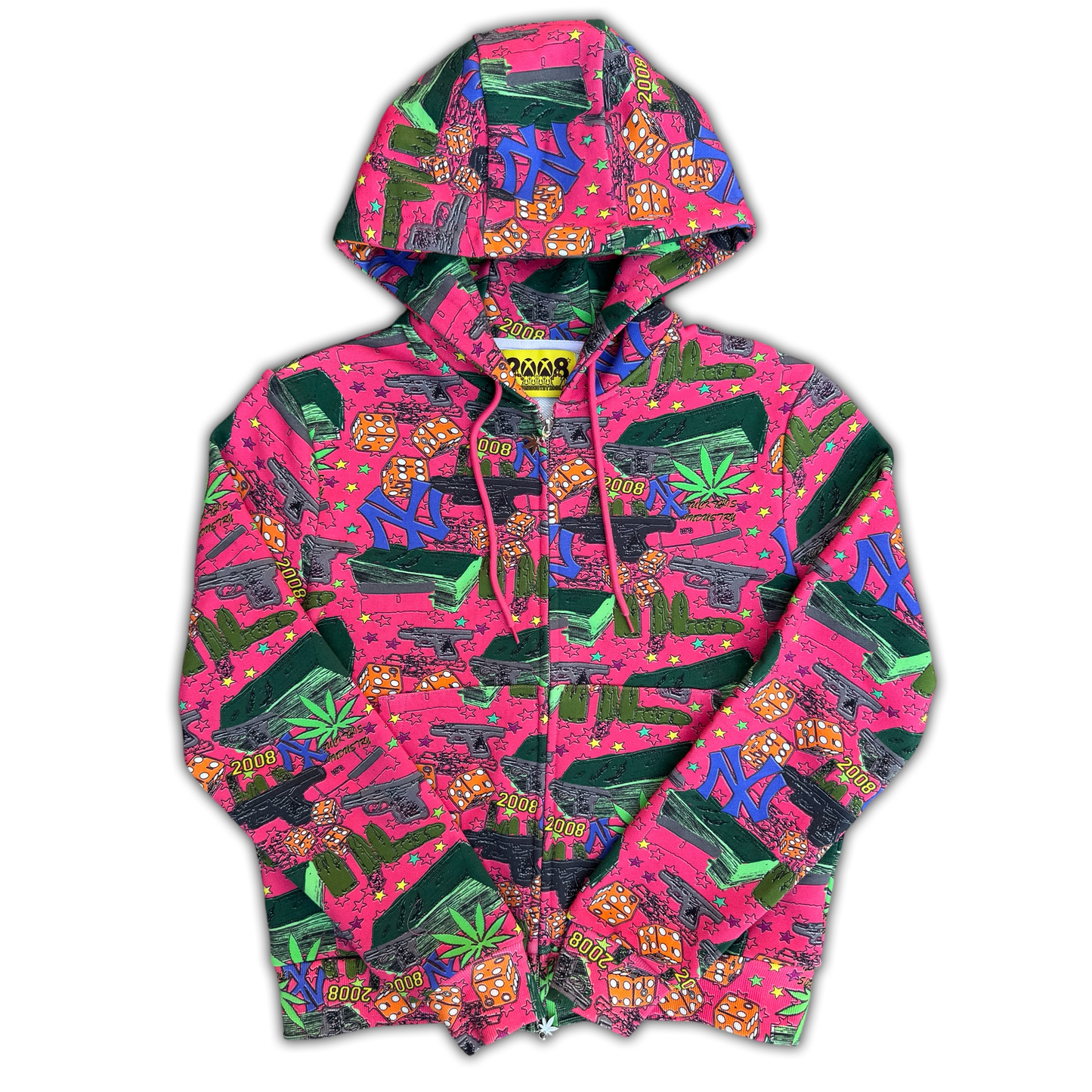 *FTI* NY ZIP UP HOODIE (PINK)