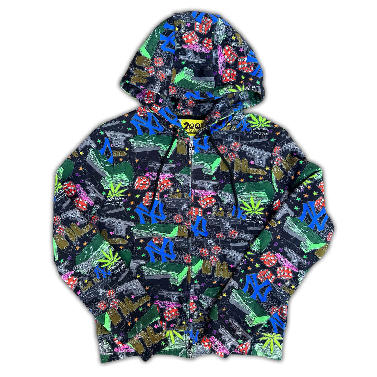 *FTI* NY ZIP UP HOODIE (BLACK)