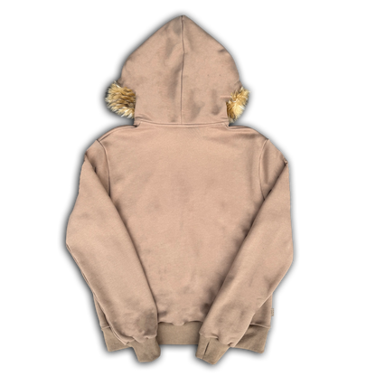 *8CUBE* FUR ZIP-UP (BROWN)