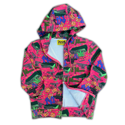 *FTI* NY ZIP UP HOODIE (PINK)