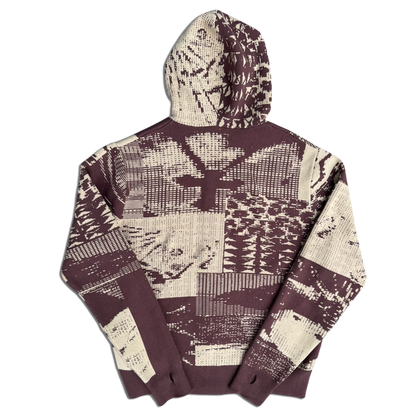 *SUP PIXEL* KNIT ZIP UP HOODIE